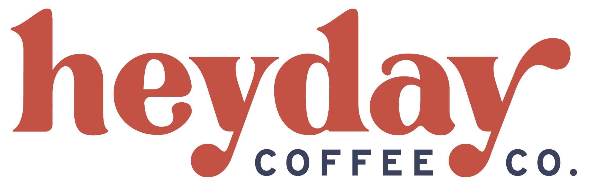 horizontally oriented Heyday Coffee Co logo.