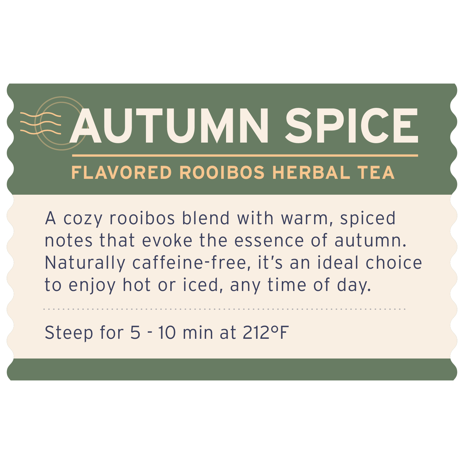 Autumn Spice Tea - Label Detail - Heyday Coffee Co.