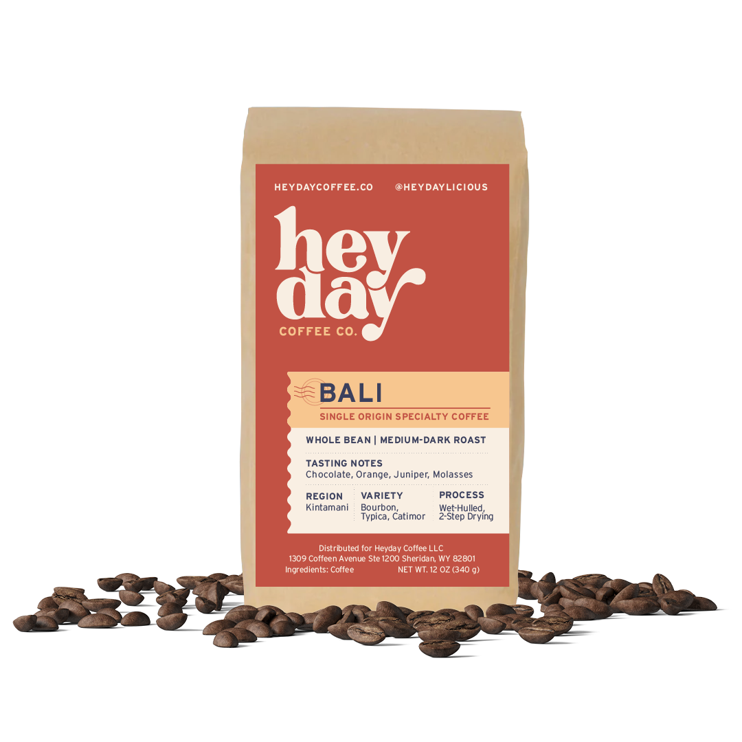 Bali - Bag on Bed of Beans - Heyday Coffee Co.