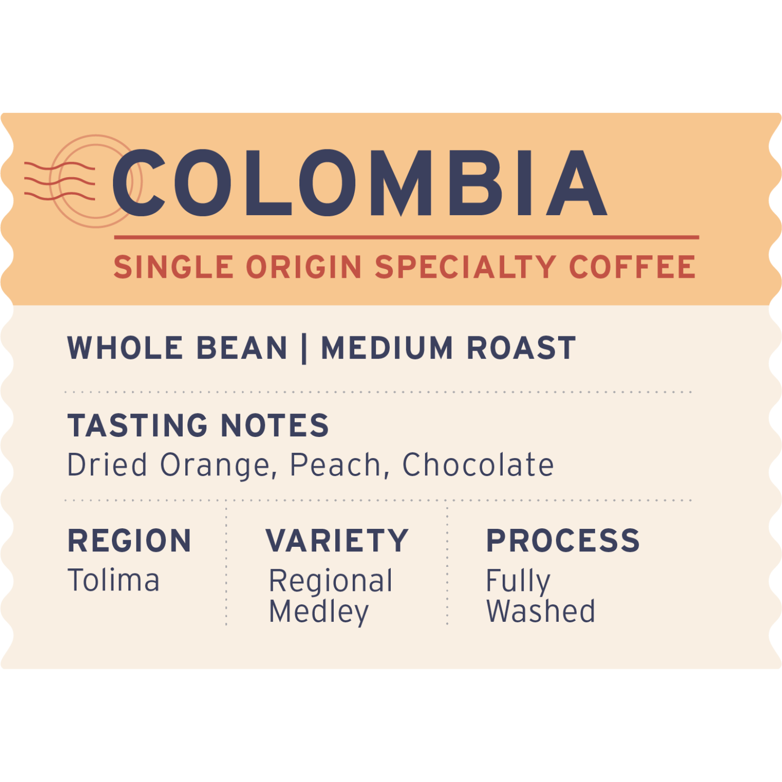 Colombia - Label Detail - Heyday Coffee Co.