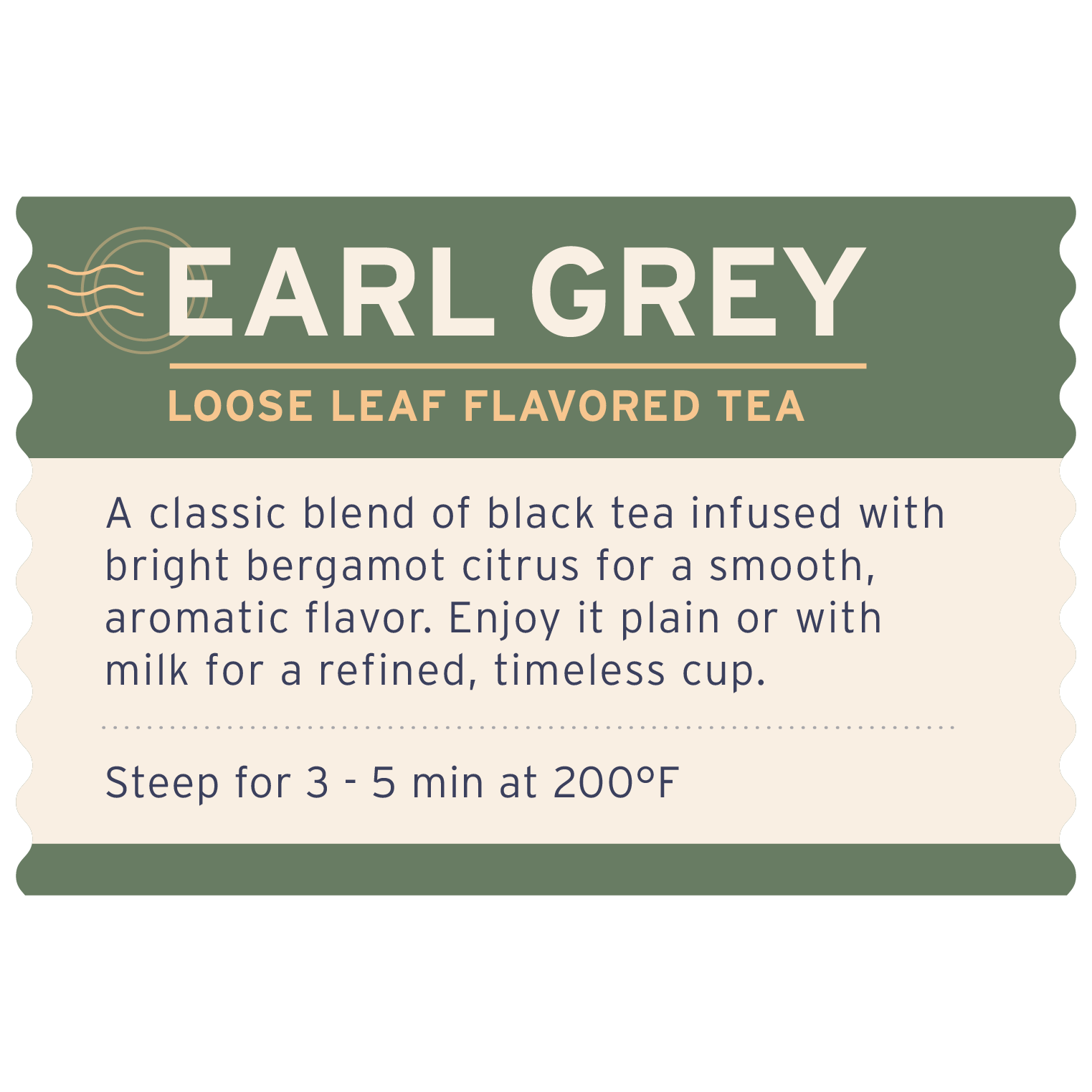 Earl Grey Tea - Label Detail - Heyday Coffee Co.