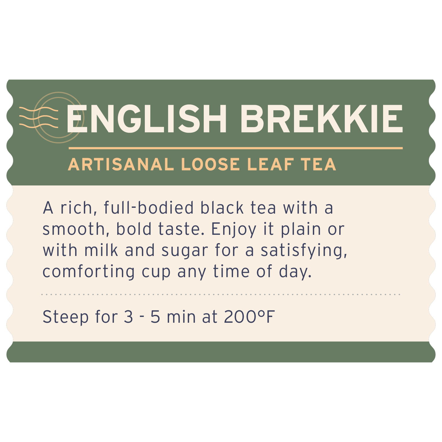 English Breakfast Tea - Label Detail - Heyday Coffee Co.