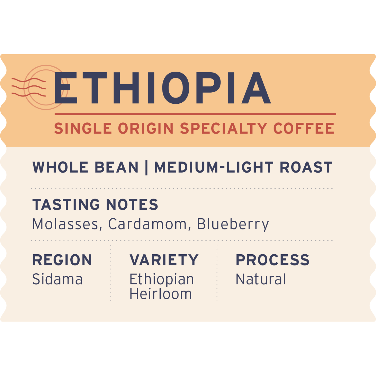 Ethiopia - Label Detail - Heyday Coffee Co.