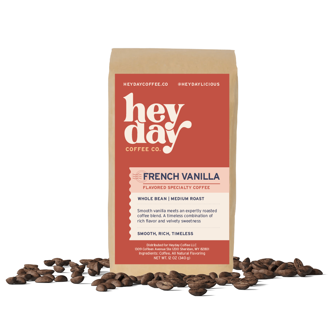 French Vanilla - Bag on Bed of Beans - Heyday Coffee Co.