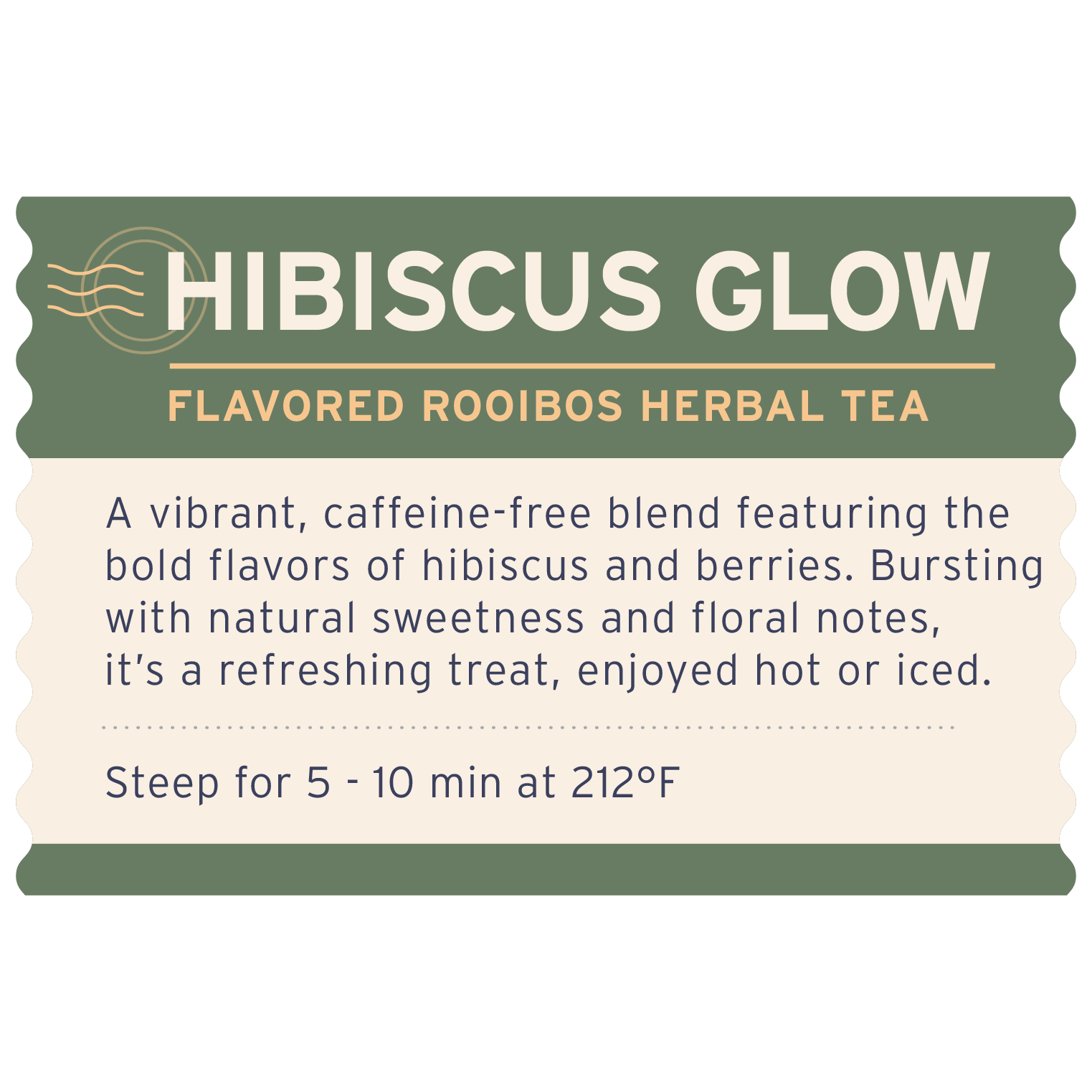 Hibiscus Glow Tea - Label Detail - Heyday Coffee Co.