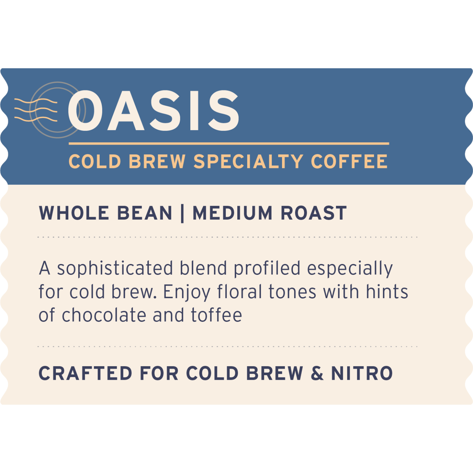 Oasis Cold Brew - Label Detail - Heyday Coffee Co.