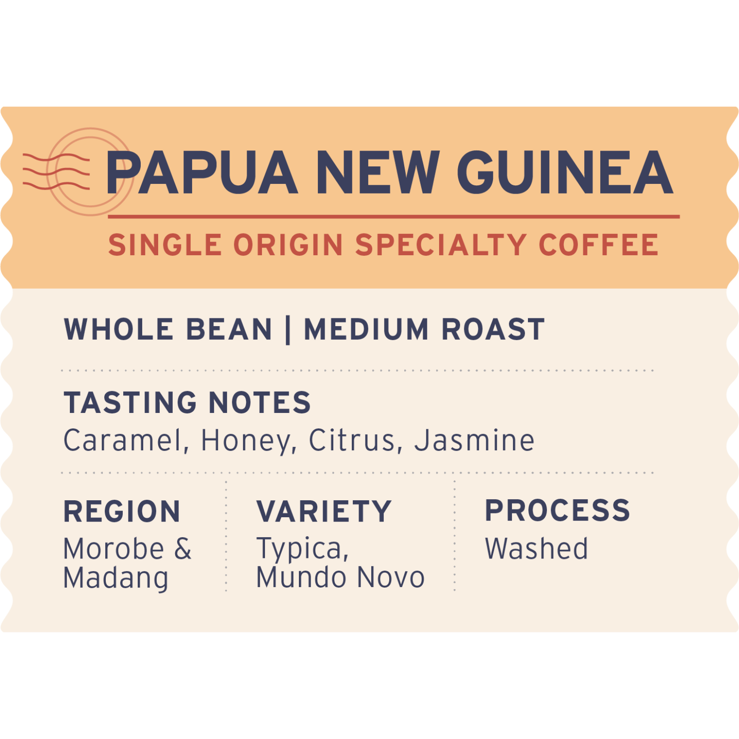 Papua New Guinea - Label Detail - Heyday Coffee Co.