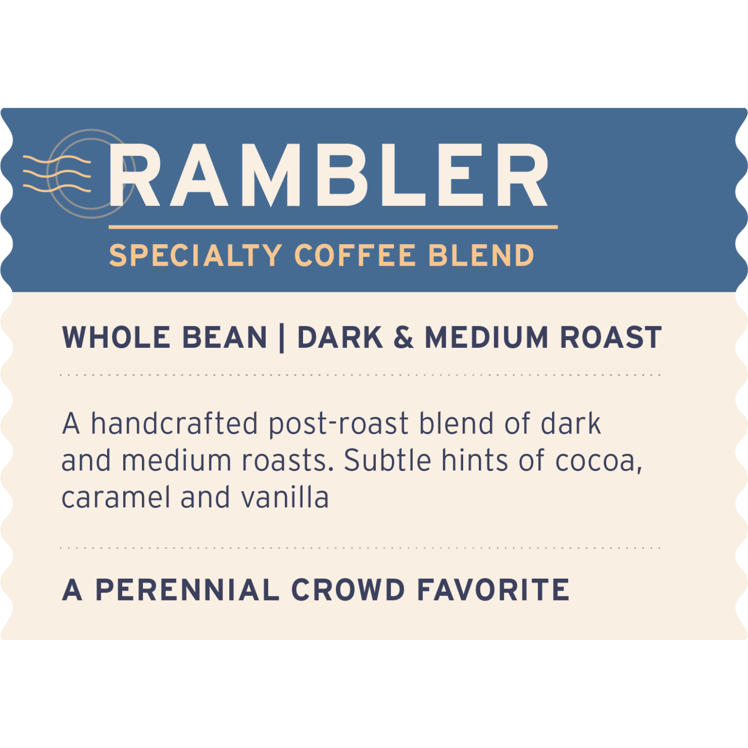 Rambler Blend - Label Detail - Heyday Coffee Co.